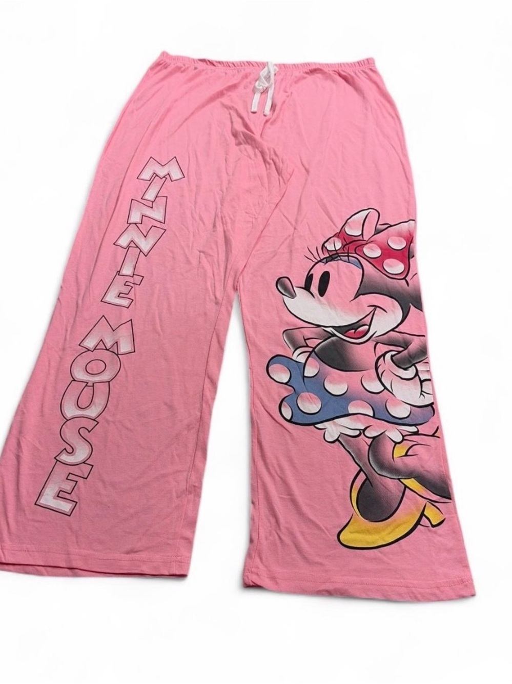NWT Disney Pink Minnie Mouse Pajama Bottoms with Bow Graphic Sz XXL (19) NWT